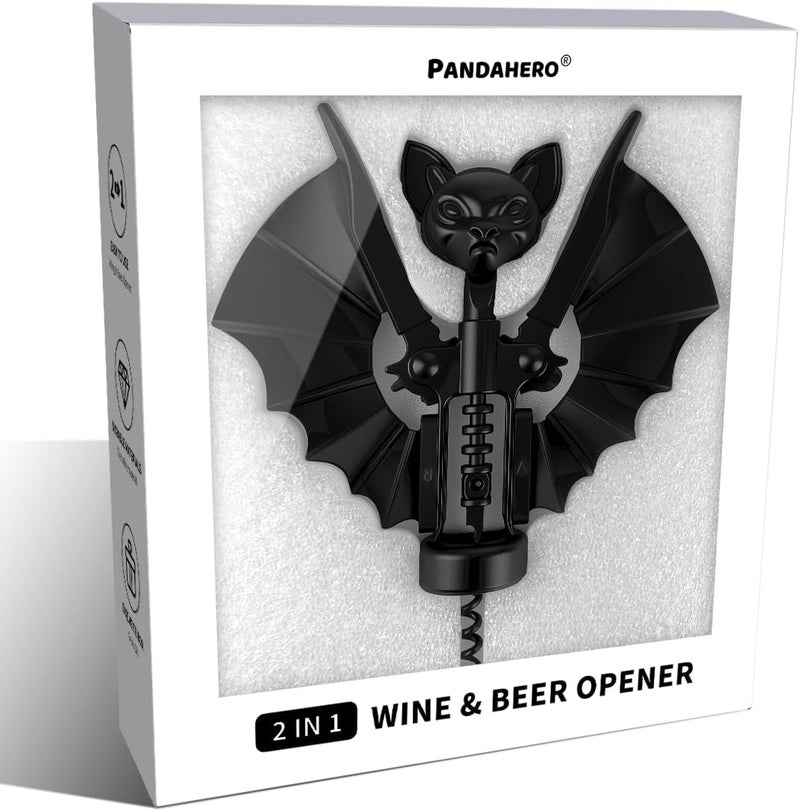 Pandahero Goth Wine Opener - Valentines Day Gifts for Him&Her,Unique Birthday Gifts for Women or Men - Image 1